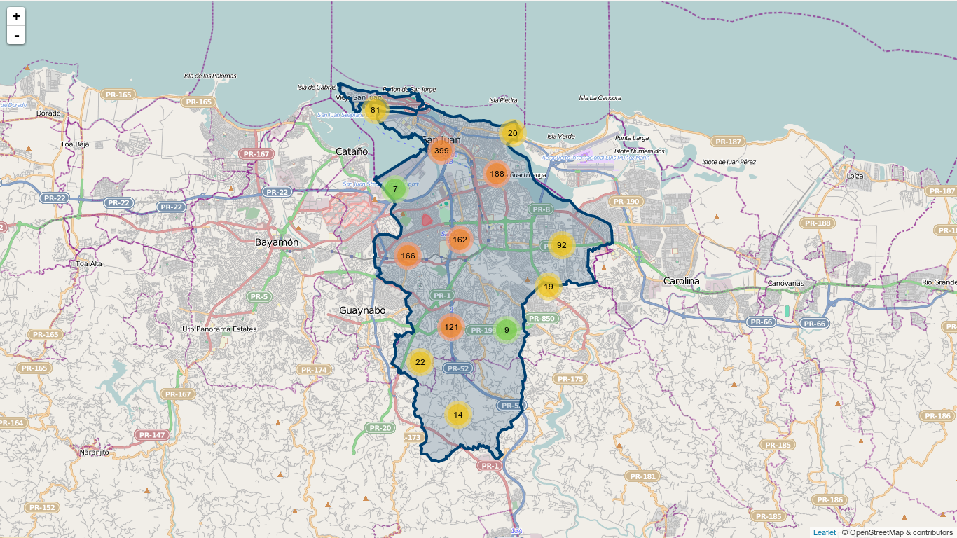 crime map clustering screenshot